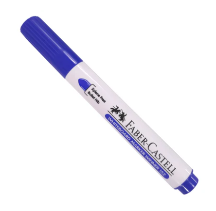 Marcador De Pizarra Punta Redonda Azul Faber Castell