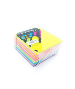 Nota Adhesiva 50 X 50 Mm 258 Hojas 7 Colores Neon+ Blanco Lavoro