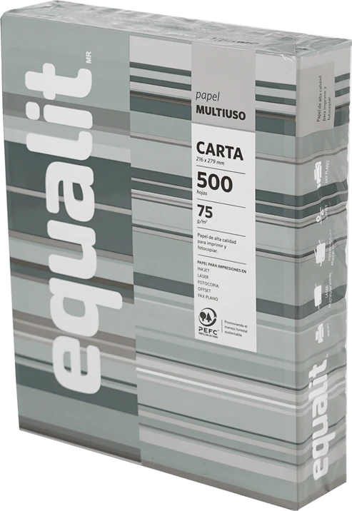 Resma de Papel de Fotocopia Equalit Carta 500 Hojas