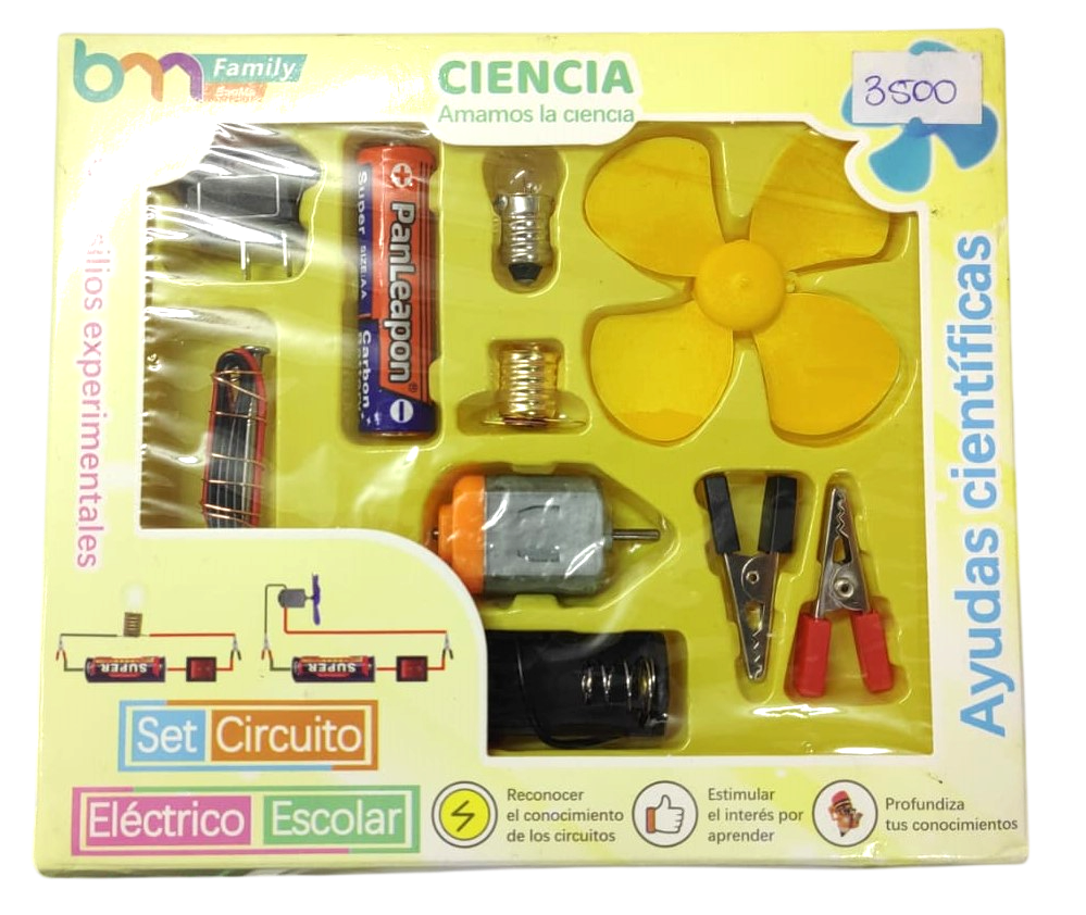 Set 12 Piezas Circuito Eléctrico Escolar Educativo